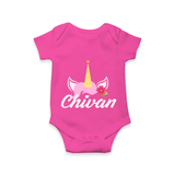 Customized Romper for Special Moments and Memories - HOT PINK - 0 - 3 Months Old (Chest 16")