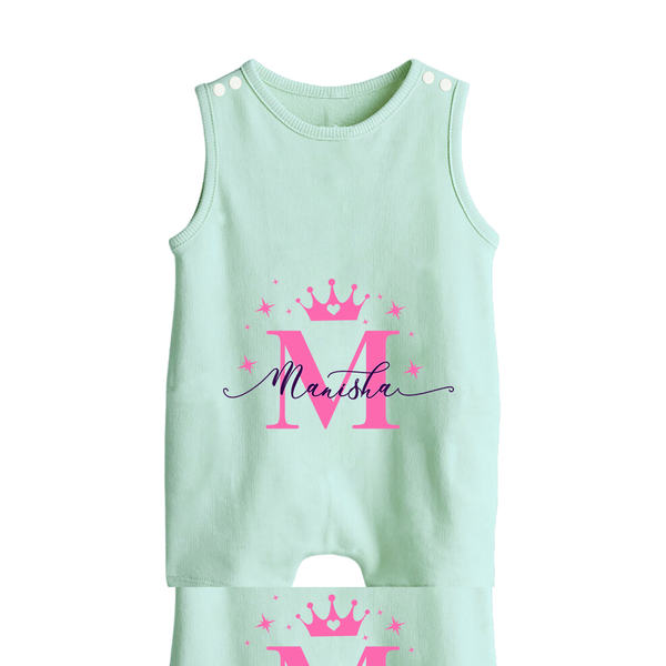 Just for Me | Custom Name Romper Suit / Sleeveless Romper to Treasure - MINT GREEN - 0 - 5 Months Old (Chest 18")