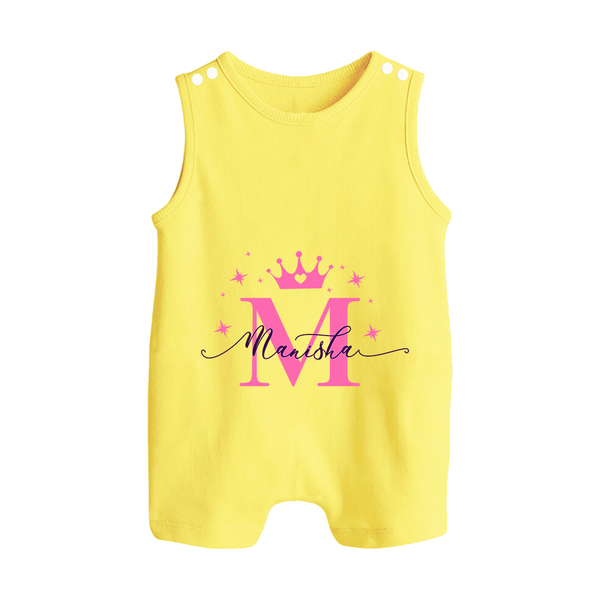 Just for Me | Custom Name Romper Suit / Sleeveless Romper to Treasure - PASTEL YELLOW - 0 - 5 Months Old (Chest 18")