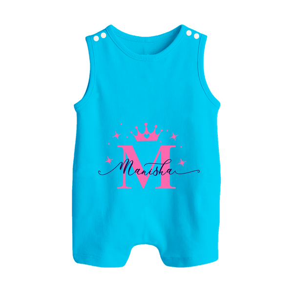 Just for Me | Custom Name Romper Suit / Sleeveless Romper to Treasure - SKY BLUE - 0 - 5 Months Old (Chest 18")