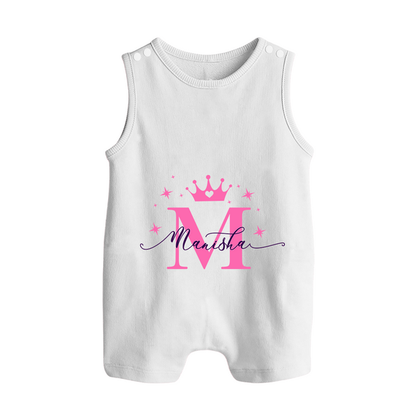 Just for Me | Custom Name Romper Suit / Sleeveless Romper to Treasure - WHITE - 0 - 5 Months Old (Chest 18")