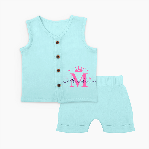 Just for Me | Custom Name Jabla Set to Treasure - BABY BLUE - 0 - 3 Months Old (Chest 9.8")