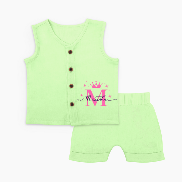 Just for Me | Custom Name Jabla Set to Treasure - PASTEL GREEN - 0 - 3 Months Old (Chest 9.8")