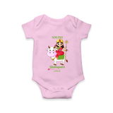 Navaratri Shailaputri Romper - BABY PINK - New Born (Chest 14")