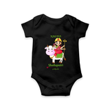 Navaratri Shailaputri Romper - BLACK - New Born (Chest 14")