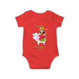 Navaratri Shailaputri Romper - RED - New Born (Chest 14")
