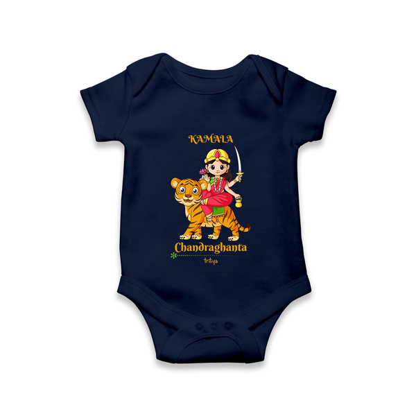 Navaratri Chandraghanta Romper - NAVY BLUE - New Born (Chest 14")