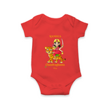 Navaratri Chandraghanta Romper - RED - New Born (Chest 14")