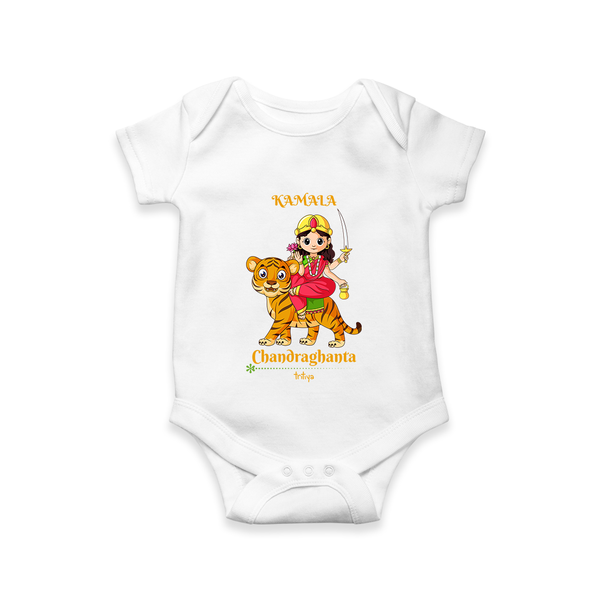 Navaratri Chandraghanta Romper - WHITE - New Born (Chest 14")