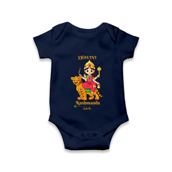Navaratri Kushmanda Romper - NAVY BLUE - New Born (Chest 14")