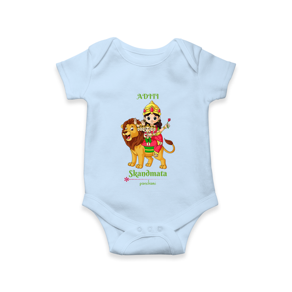 Navaratri Skandamata Romper - BABY BLUE - New Born (Chest 14")