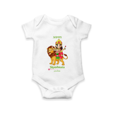 Navaratri Skandamata Romper - WHITE - New Born (Chest 14")