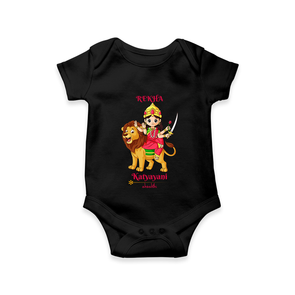 Navaratri Katyayani Romper - BLACK - New Born (Chest 14")