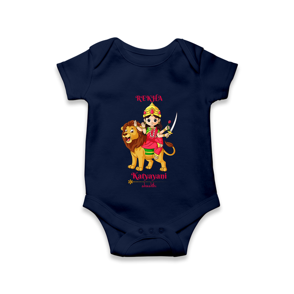 Navaratri Katyayani Romper - NAVY BLUE - New Born (Chest 14")