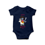 Navaratri Kaalratri Romper - NAVY BLUE - New Born (Chest 14")