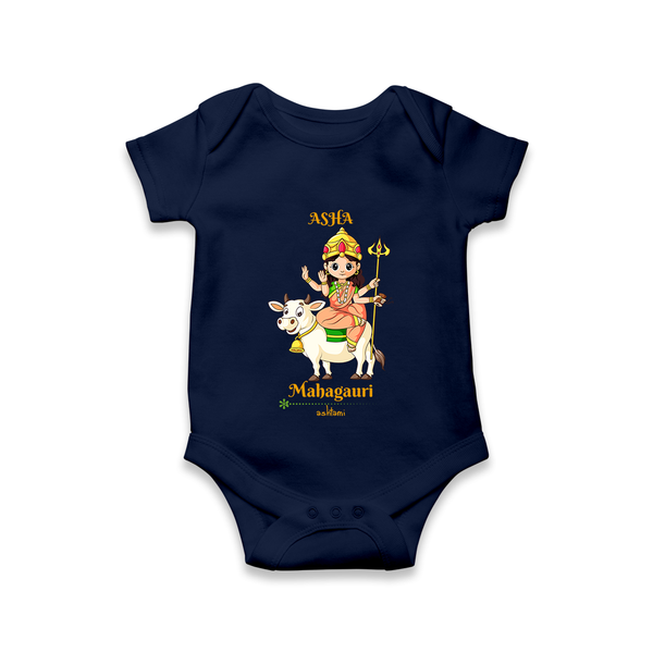 Navaratri Mahagauri Romper - NAVY BLUE - New Born (Chest 14")