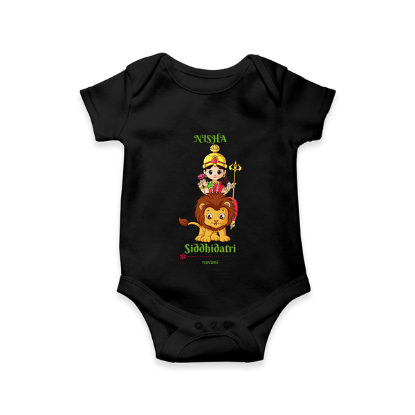 Navaratri Siddhidatri Romper - BLACK - New Born (Chest 14")