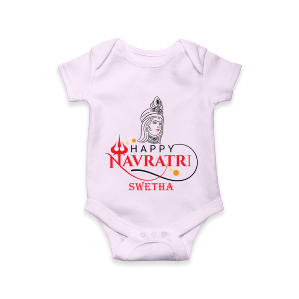 Happy Navaratri - Customized Romper For Kids - LILAC - 0 - 3 Months Old (Chest 16")