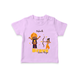 Brave Ravan Slayer - Customized T-Shirt For Kids - LILAC - 0-5 Months Old (Chest 17")