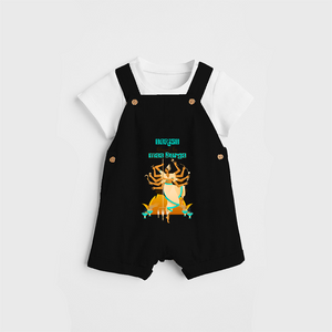 Blessed By Maa Durga - Customized Dungaree Set For kids