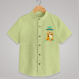 Blessed By Maa Durga - Customized Shirt For kids - PASTEL GREEN - 0 - 6 Months Old (Chest 23")