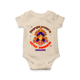 Durga Maa's Little Warrior - Customized Romper For kids - IVORY - 0 - 3 Months Old (Chest 16")