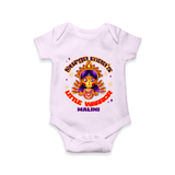 Durga Maa's Little Warrior - Customized Romper For kids - LILAC - 0 - 3 Months Old (Chest 16")