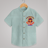 Durga Maa's Little Warrior - Customized Shirt For kids - ARCTIC BLUE - 0 - 6 Months Old (Chest 23")