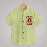 Durga Maa's Little Warrior - Customized Shirt For kids - PASTEL GREEN - 0 - 6 Months Old (Chest 23")