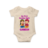 My First Dandiya Night Personalized Romper - IVORY - New Born (Chest 14")