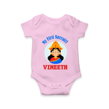 My First Navratri Romper/Onesie | Personalized Baby Romper/Onesie for Little One - BABY PINK - New Born (Chest 14")