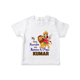 My First Navratri With Mumma and Papa T-shirt | Custom Baby T-shirt for Family Fun - WHITE - 0-5 Months Old (Chest 17")