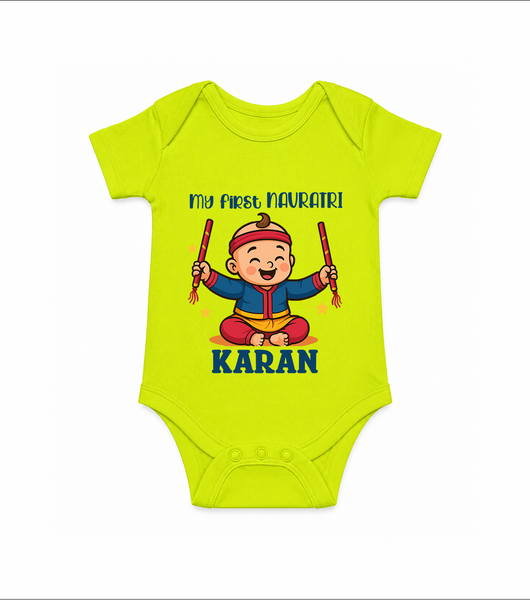 My First Navratri Dandiya Boy Personalized Romper