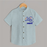 My First Navratri Shirt | Custom Baby Shirt for Festive Fun - ARCTIC BLUE - 0 - 6 Months Old (Chest 23")
