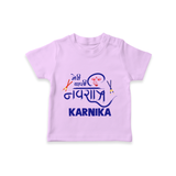 My First Navratri T-shirt | Custom Baby T-shirt for Festive Fun - LILAC - 0-5 Months Old (Chest 17")