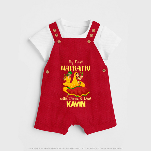 My First Navratri Garba Couple Personalized Dungaree
