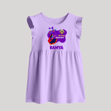 My First Navratri Baby frock | Custom Baby frock for Little Festival-Goer - LILAC - 0 - 3 Months Old (Chest 17")