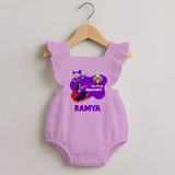 My First Navratri Romper frock | Custom Baby Romper frock for Little Festival-Goer - BABY PINK - 0 - 3 Months Old (Chest 19")