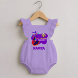 My First Navratri Romper frock | Custom Baby Romper frock for Little Festival-Goer - LILAC - 0 - 3 Months Old (Chest 19")