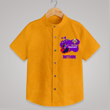My First Navratri Shirt | Custom Baby Shirt for Little Festival-Goer - CHROME YELLOW - 0 - 6 Months Old (Chest 23")