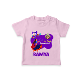 My First Navratri T-shirt | Custom Baby T-shirt for Little Festival-Goer - BABY PINK - 0-5 Months Old (Chest 17")