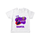 My First Navratri T-shirt | Custom Baby T-shirt for Little Festival-Goer - WHITE - 0-5 Months Old (Chest 17")