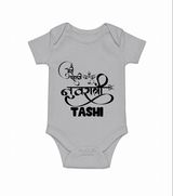 My First Navratri Devi Eyes Personalized Romper - GREY - New Born (Chest 14")