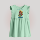 Choti Dandiya Queen Personalized Baby Frock - MINT GREEN - 0 - 3 Months Old (Chest 17")