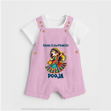 Garba Glow Princess Dungaree Set | Custom Baby Dungaree Set for Little Princess - BABY PINK - 0 - 5 Months Old (Chest 18")