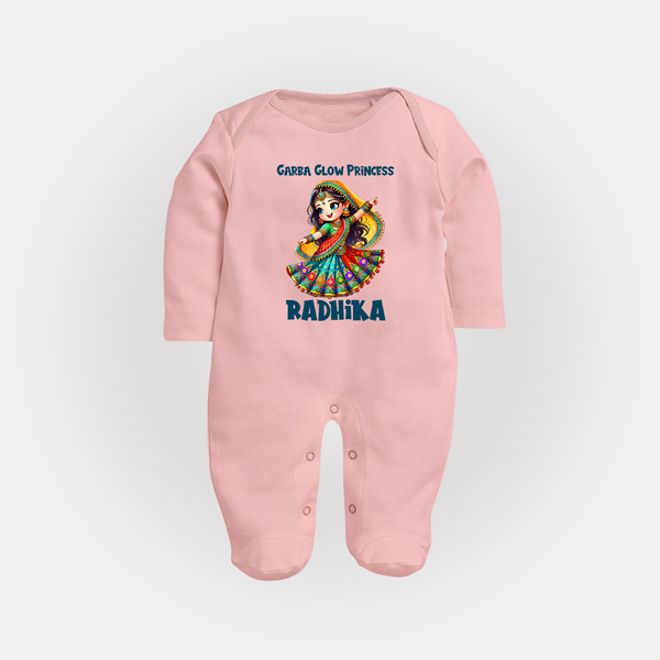 Choti Dandiya Queen Personalized Full Body Suit - BABY PINK - New Born (Chest 7.5")