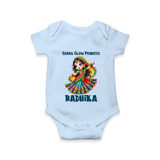 Choti Dandiya Queen Personalized Romper - BABY BLUE - New Born (Chest 14")