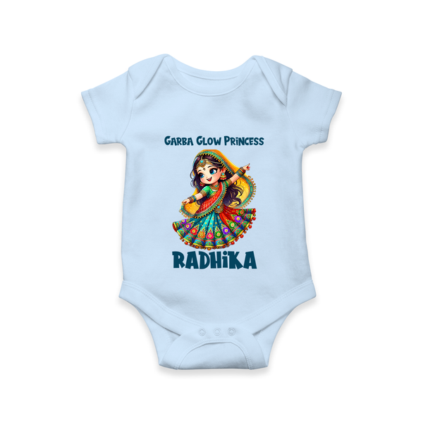 Choti Dandiya Queen Personalized Romper - BABY BLUE - New Born (Chest 14")