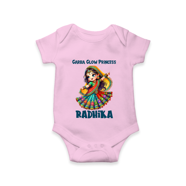 Choti Dandiya Queen Personalized Romper - BABY PINK - New Born (Chest 14")