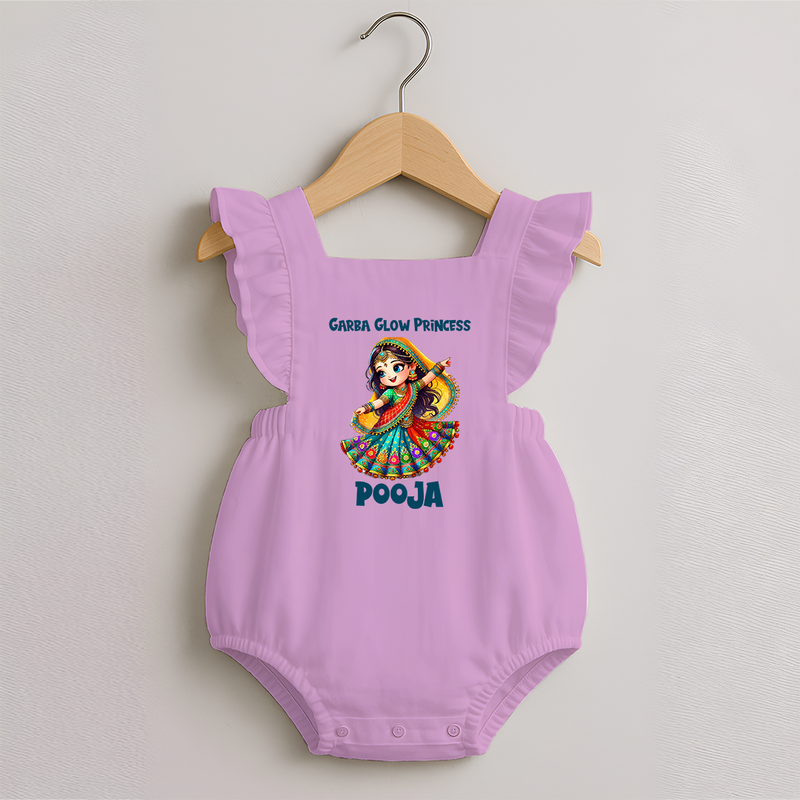 Garba Glow Princess Romper frock | Custom Baby Romper frock for Little Princess - BABY PINK - 0 - 3 Months Old (Chest 19")